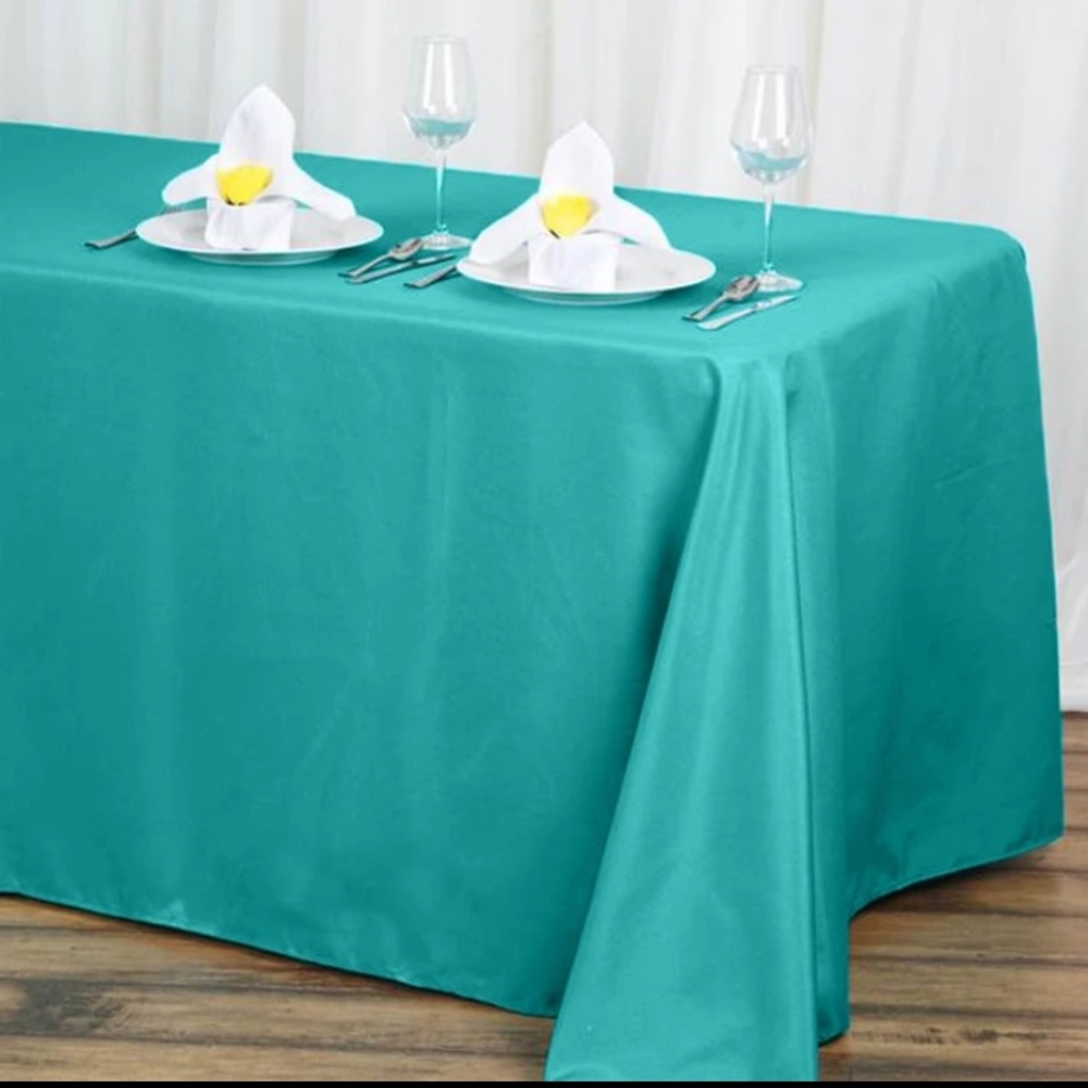 SOLD 2 Turquoise Rectangle Tablecloths SOLD
